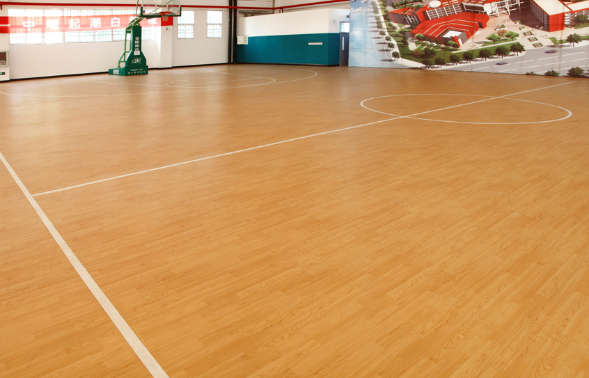 籃球木紋pvc運動地膠，滿足個性化定制剪裁【騰方PVC地板】